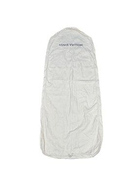 Louis Vuitton Cream Garment Cover Bag 65.5" X 27" Suit Storage Travel Authentic